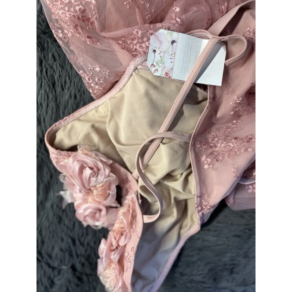 Weismann Dance Costume Ballet Outfit TuTu Womens Adult SA Pink Matching Hair Pin - Picture 12 of 13